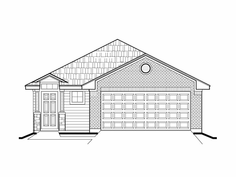 New Single  Story  House  Plans  in Humble TX The Heather at 